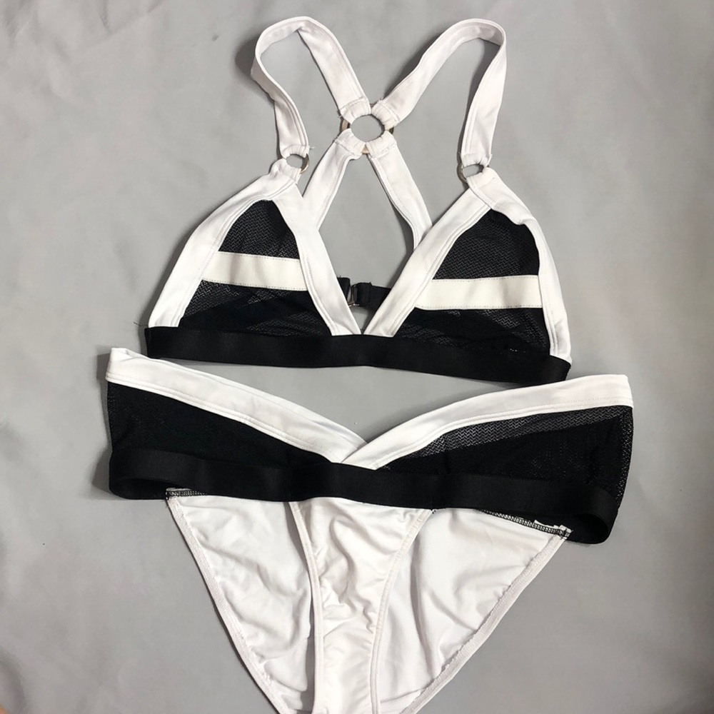 Black and white structured bra set- from Yandy.com